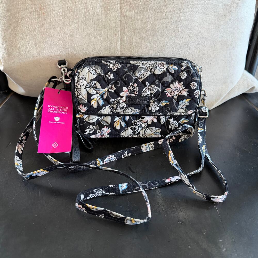 Vera Bradley Iconic RFID All in One Floral Crossbody NWT